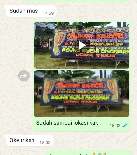 Pengiriman Papan Bunga Tempat Akad Nikah Depok