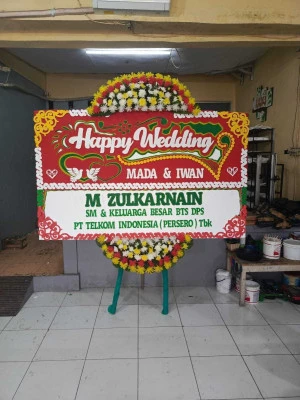 Papan Bunga di Tempat Akad Nikah Depok